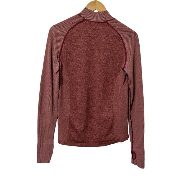 Kari Traa Baselayer Top Womens L/XL Red Long Sleeve Mock Neck Ski Hiking - Picture 2 of 8